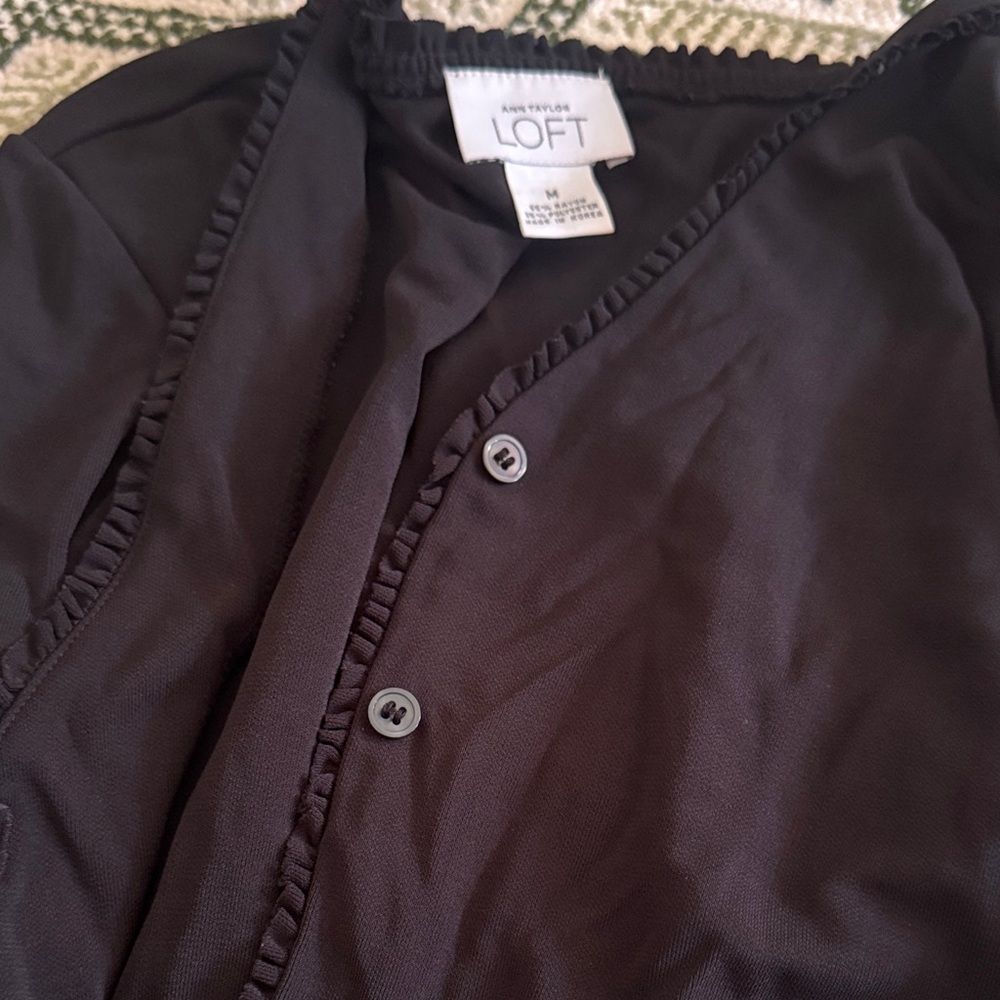 LOFT Black Cardigan Sweater - Picture 5 of 7